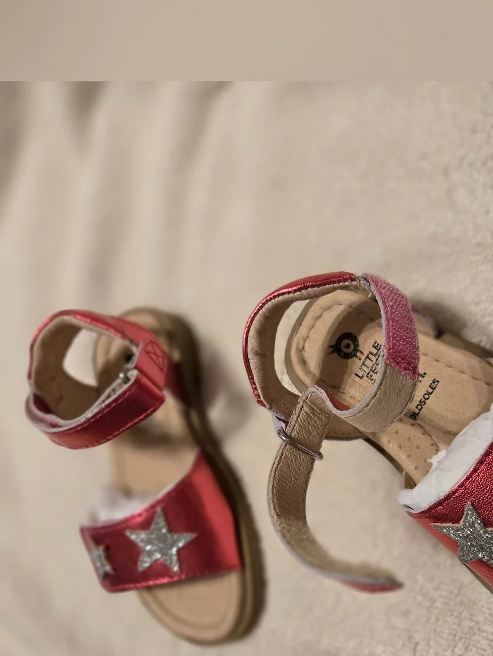 Old Soles Pink Metallic Star Sandals